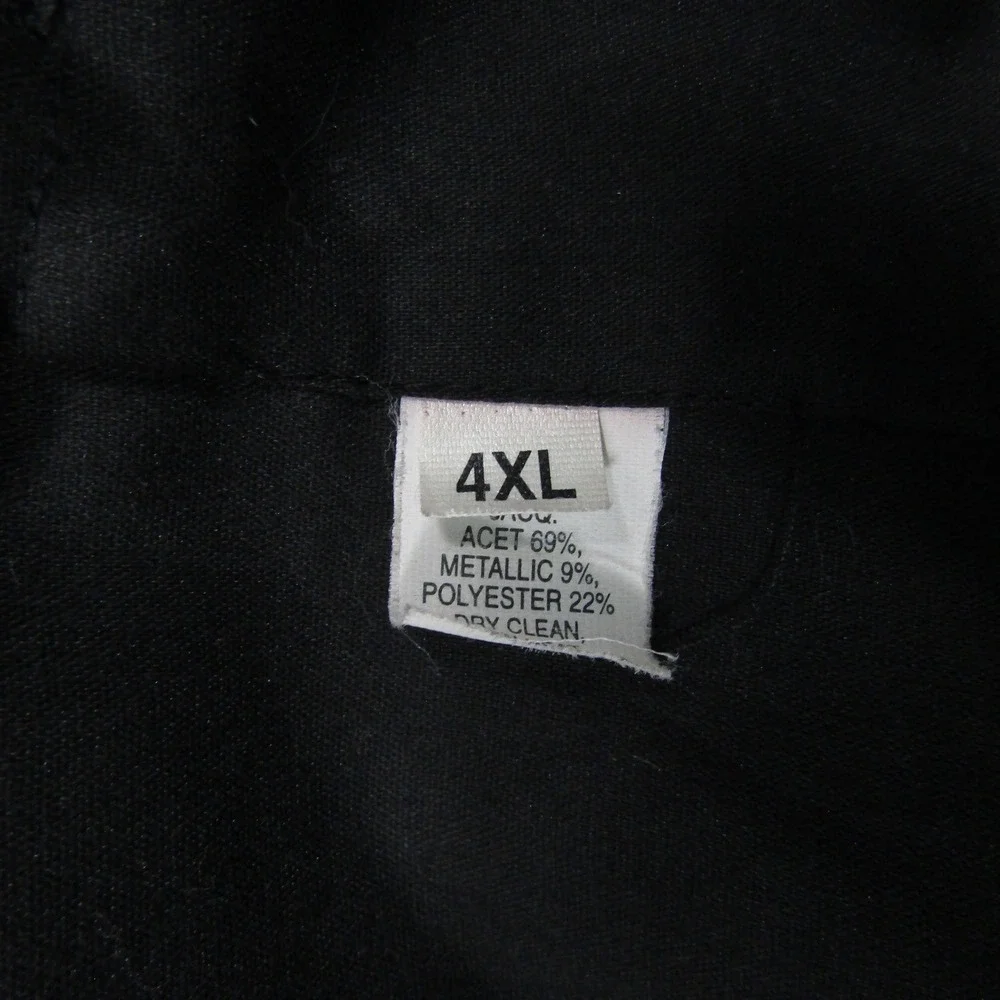 Formal Vest Men 4XL Gold Black Metallic Jacquard Tuxedo Waistcoat Wedding